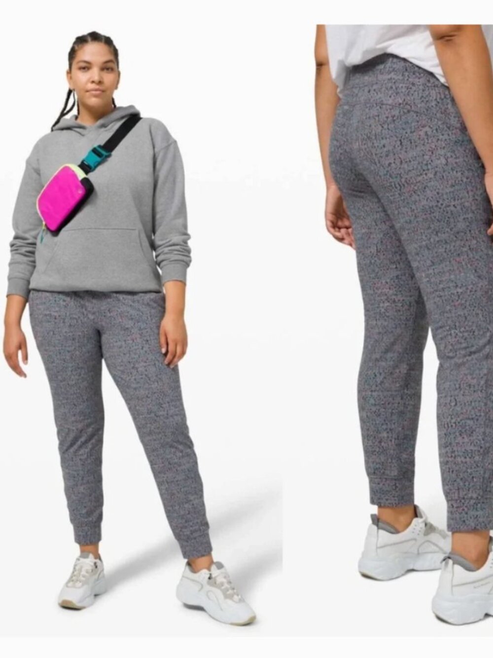 Lululemon Ready to Rulu Jogger Neon Tweed Jacquard Battleship Electric Size 6
